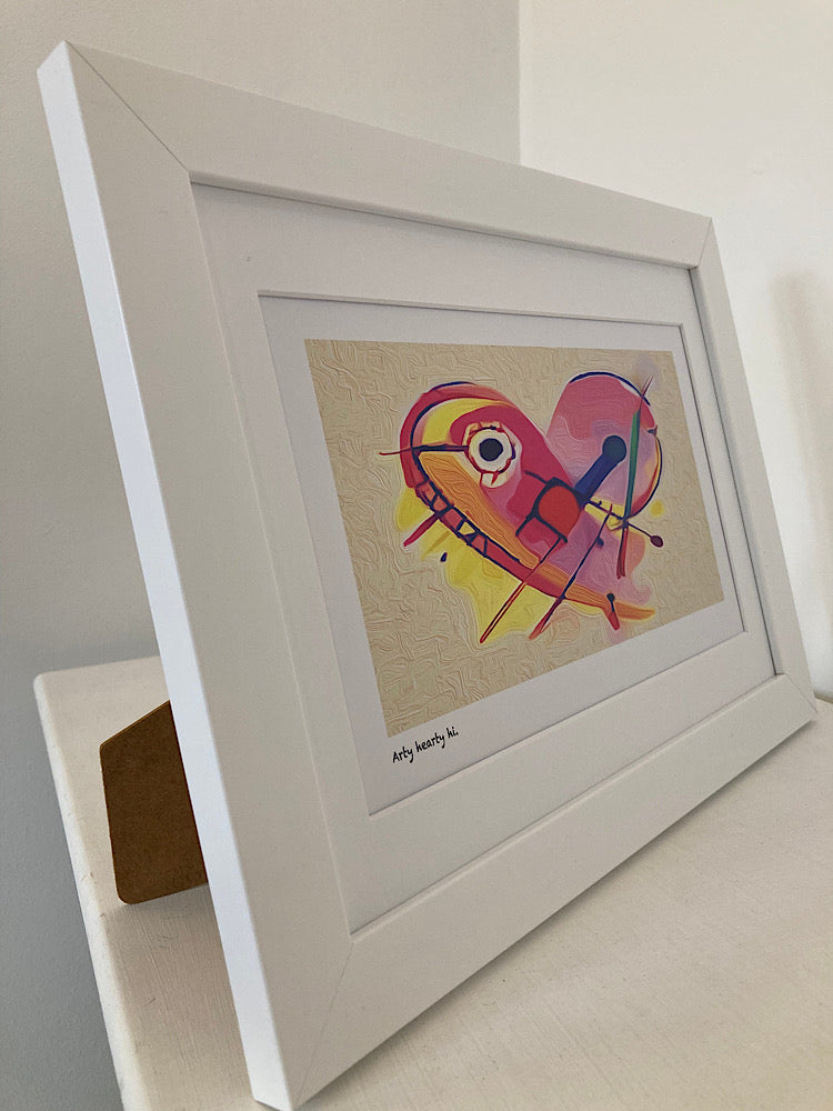 ‘Arty hearty heart’ limited-edition framed print