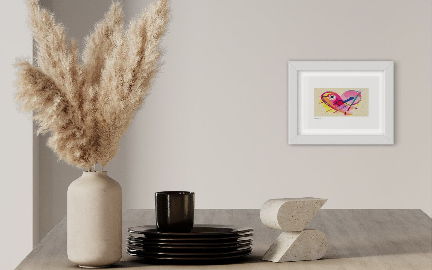 ‘Arty hearty heart’ limited-edition framed print