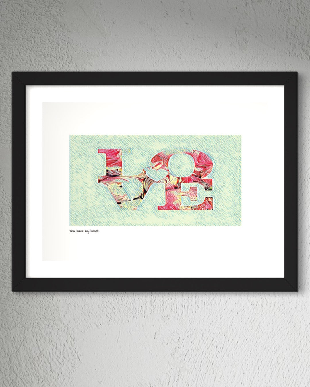 Big Love limited-edition print, mount, frame and free courier delivery