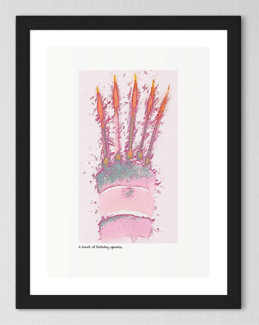 ‘A touch of birthday sparkle’ limited-edition framed print