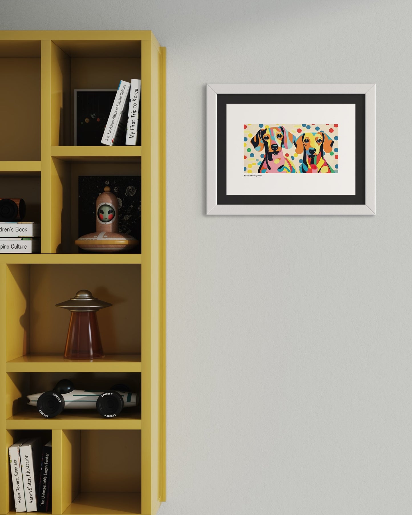 ‘Bestie birthday vibes’ limited-edition framed print