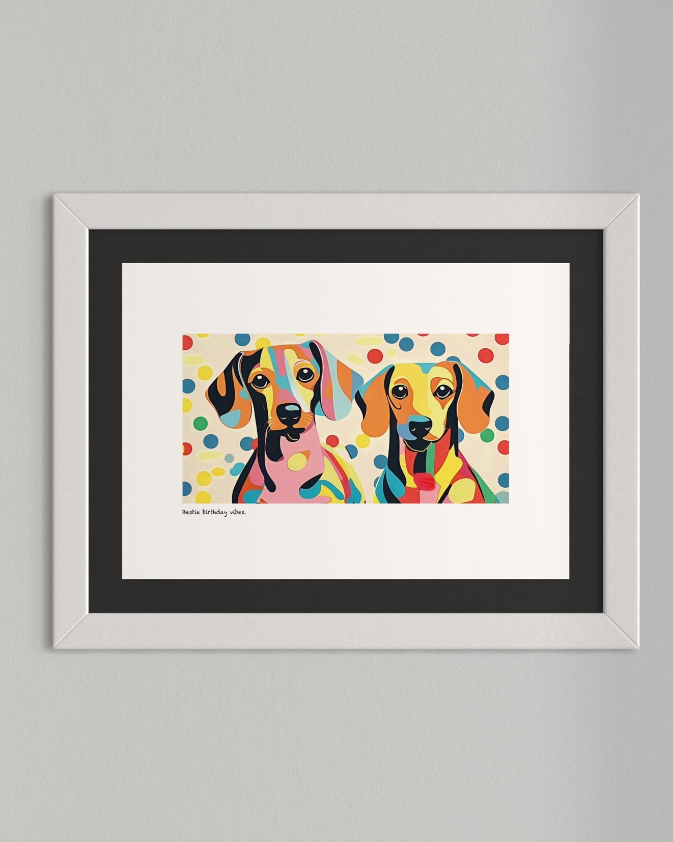 ‘Bestie birthday vibes’ limited-edition framed print