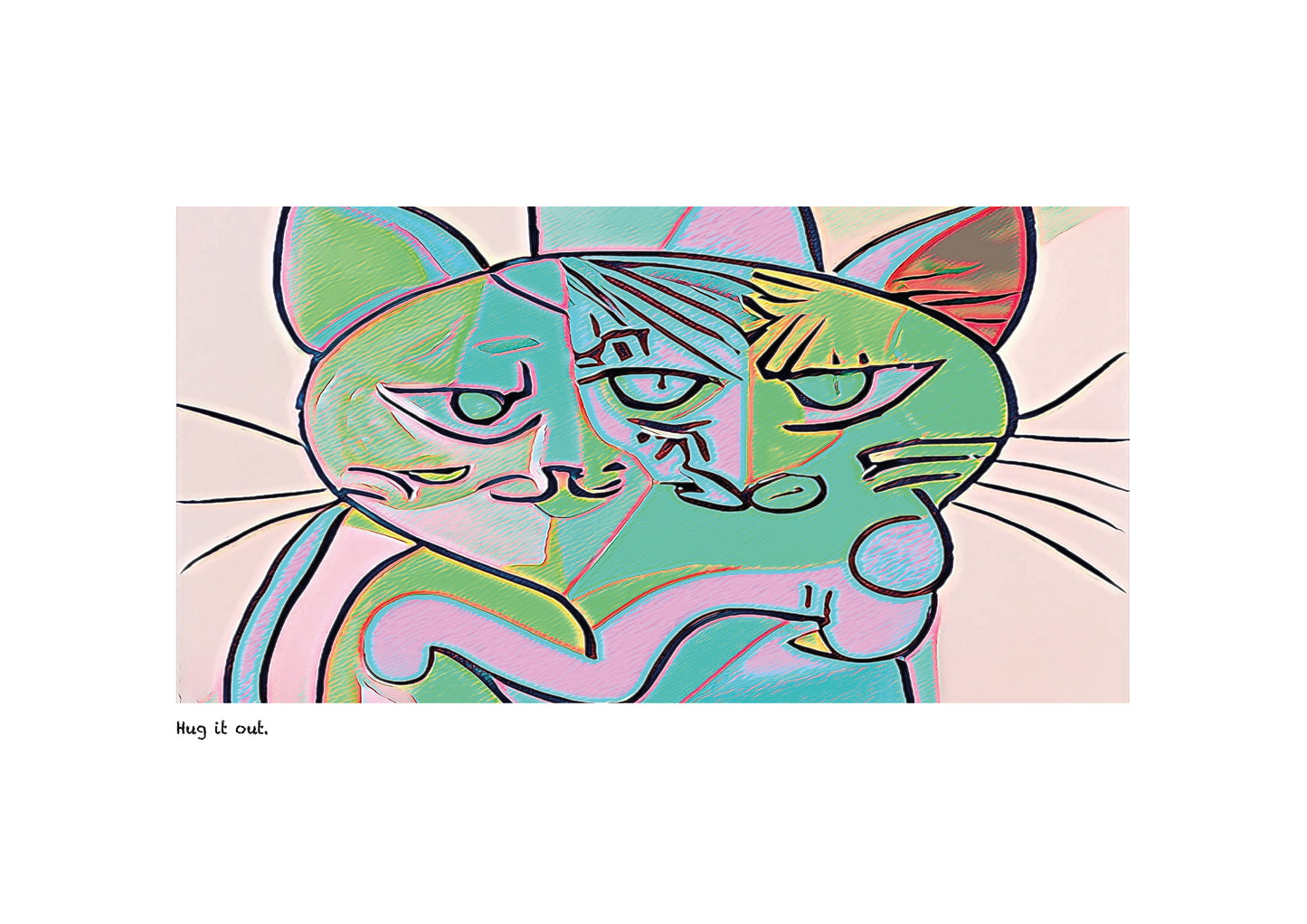 ‘Hug it out’ limited-edition framed print