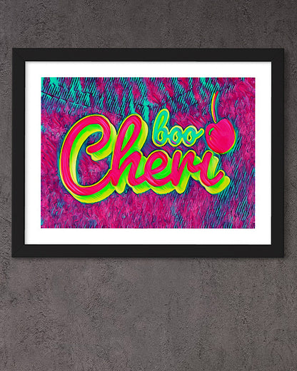 Boo Cheri framed print
