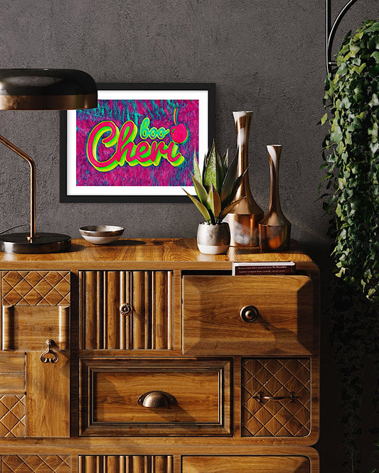 Boo Cheri framed print