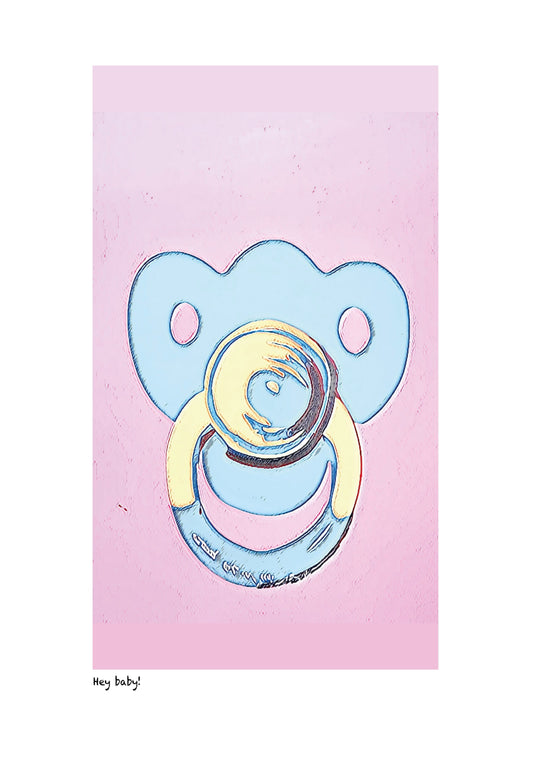 ‘Hey baby’ limited-edition print with mount, frame and free courier delivery