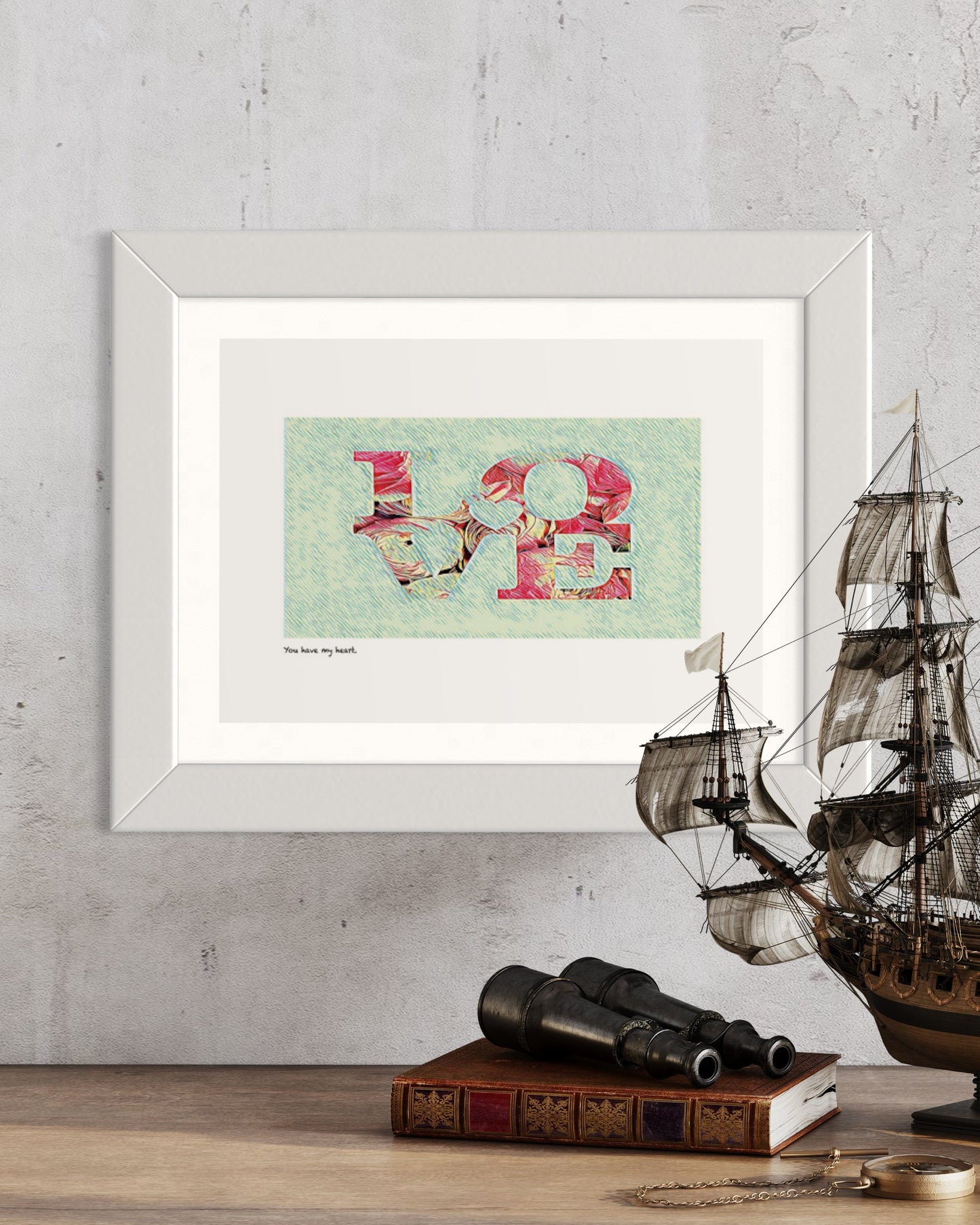 Big Love limited-edition print, mount, frame and free courier delivery