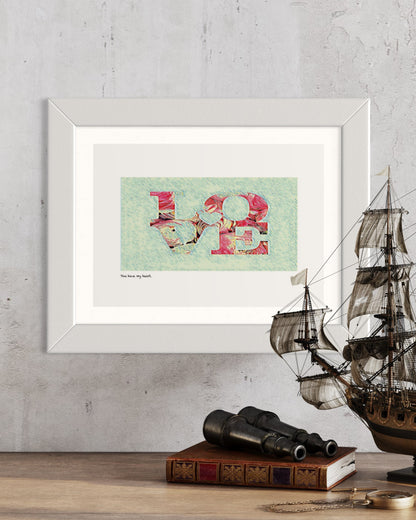 Big Love limited-edition print, mount, frame and free courier delivery