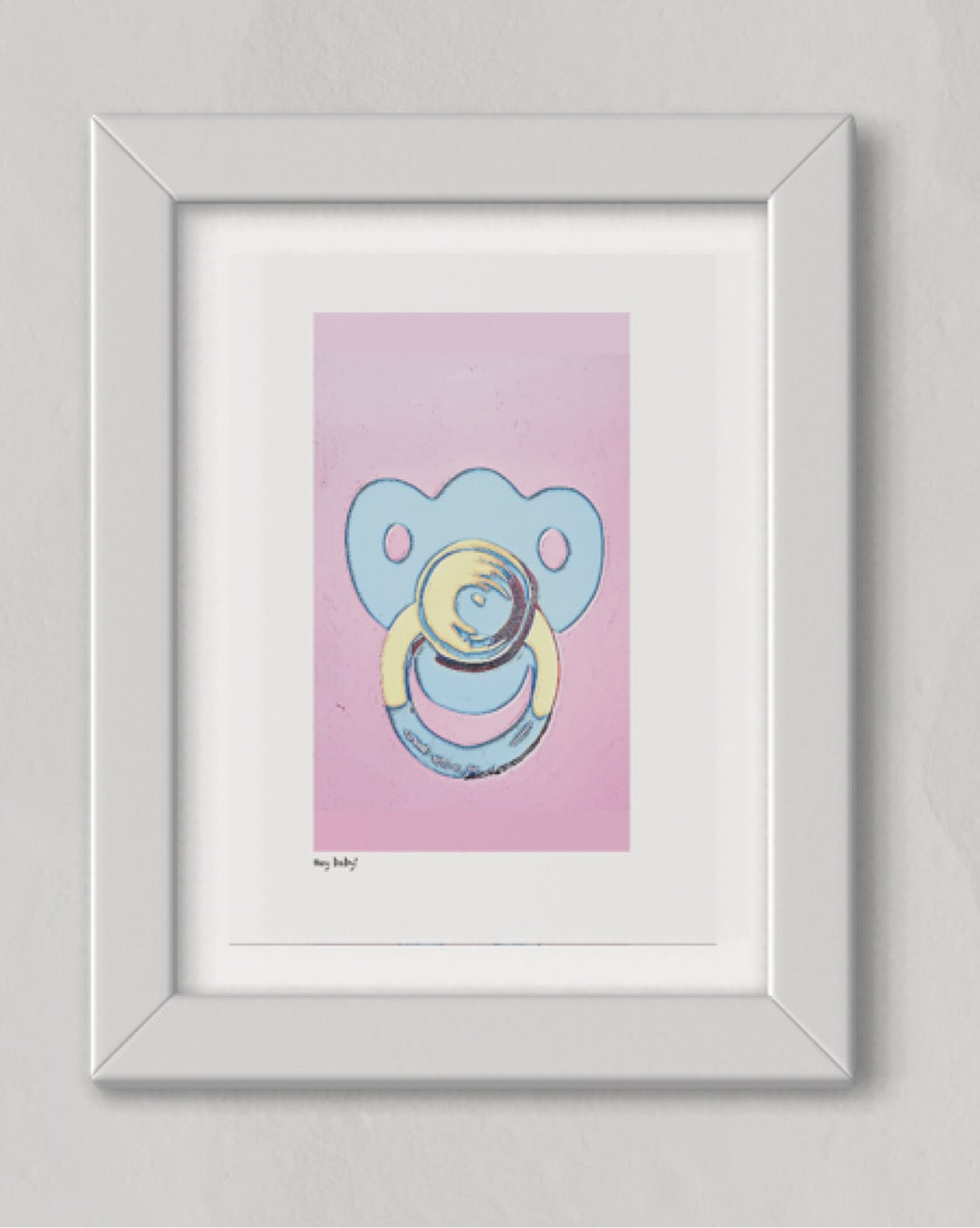‘Hey baby’ limited-edition print with mount, frame and free courier delivery