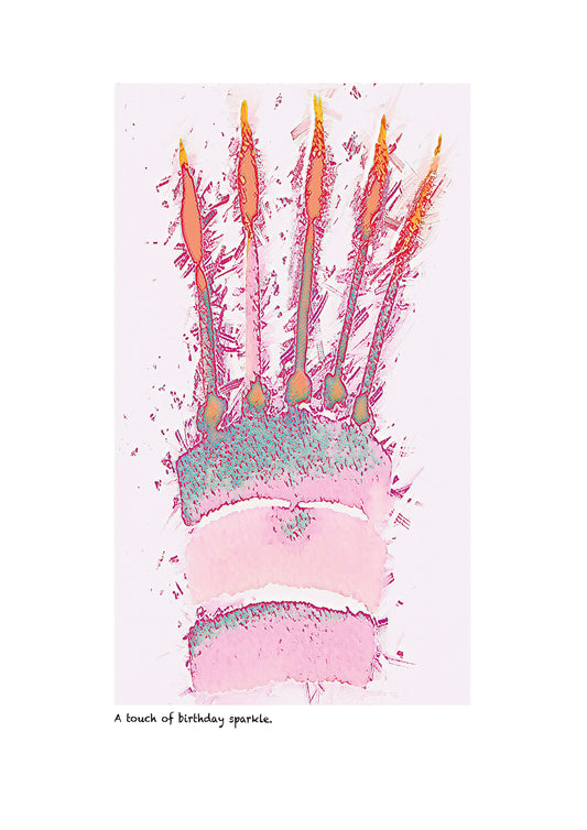 ‘A touch of birthday sparkle’ limited-edition framed print