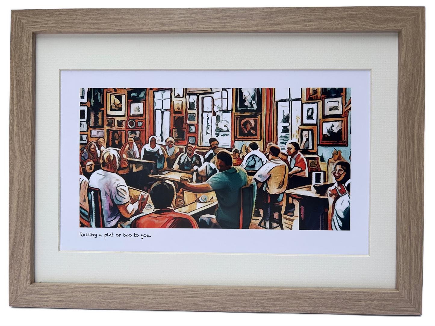 ‘Raising a pint or two to you’ limited-edition framed print