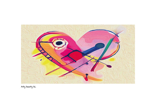 ‘Arty hearty heart’ limited-edition framed print