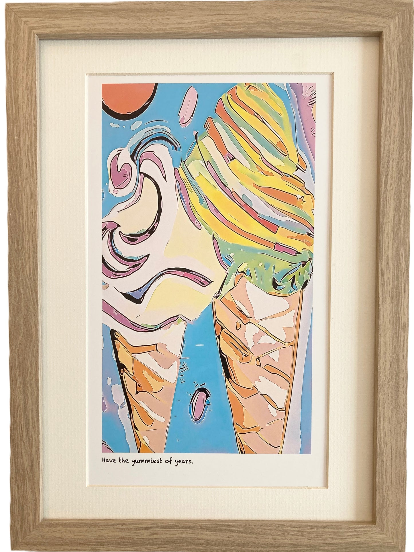 ‘Have the yummiest of years’ limited-edition framed print