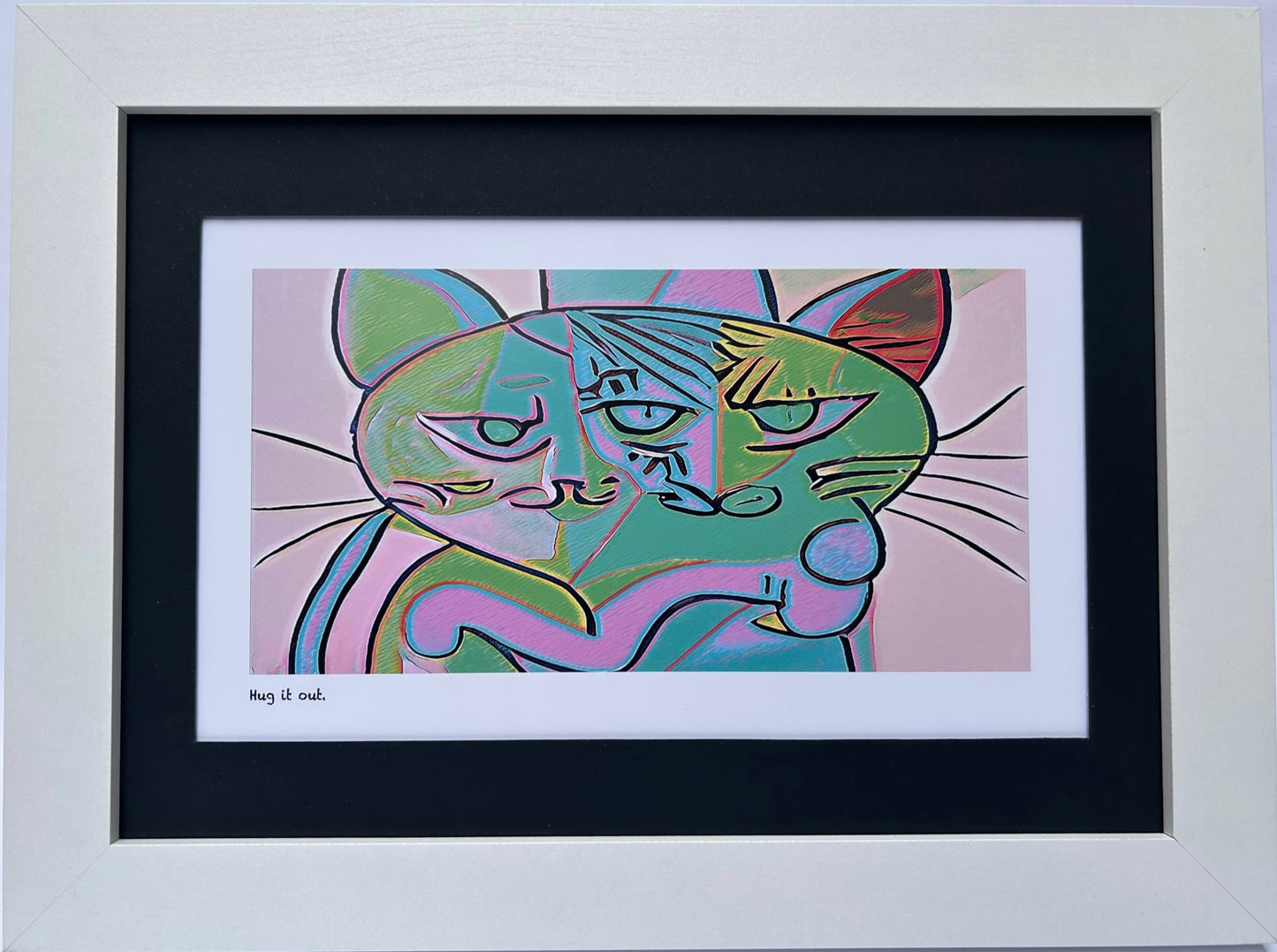 ‘Hug it out’ limited-edition framed print