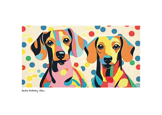 ‘Bestie birthday vibes’ limited-edition framed print